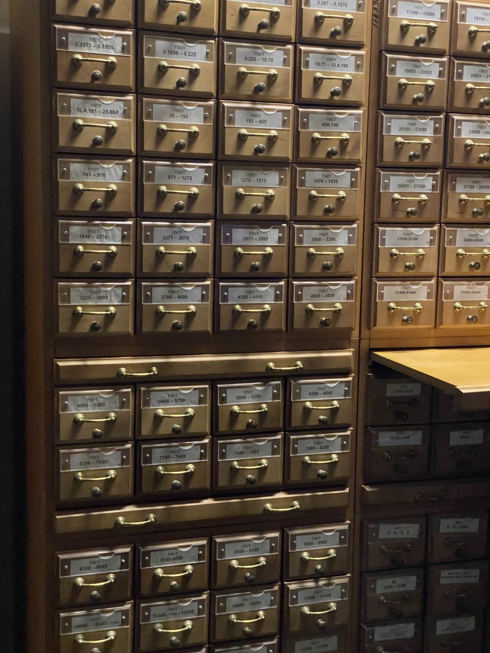 card catalog of the Lenin Library